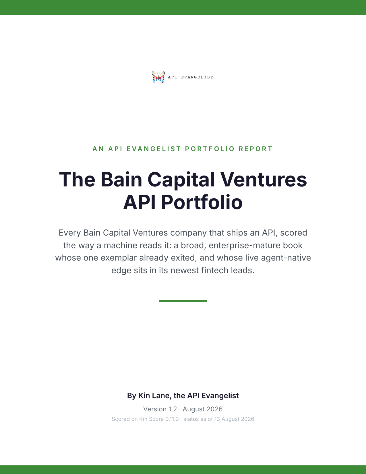 The Bain Capital Ventures API Portfolio cover