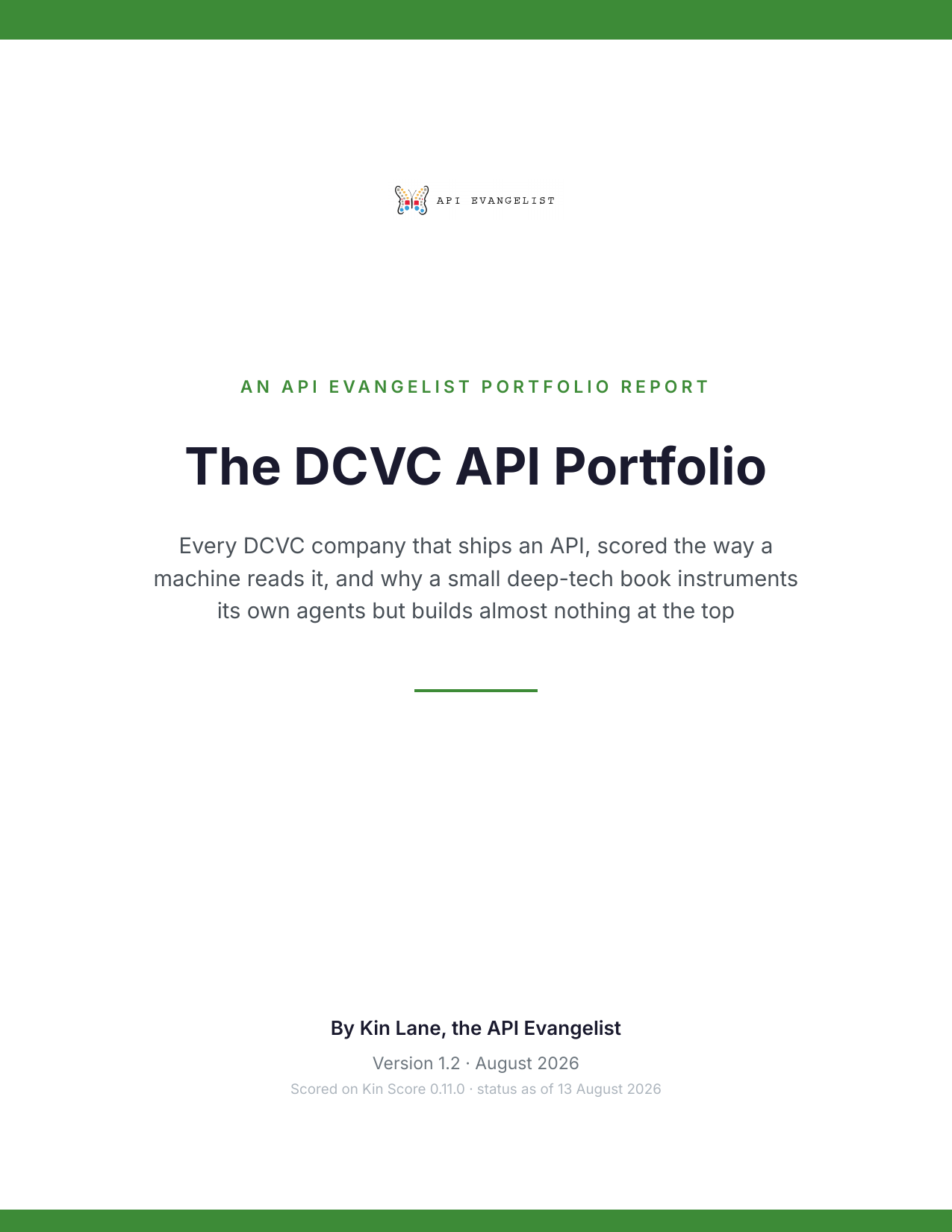 The DCVC API Portfolio cover