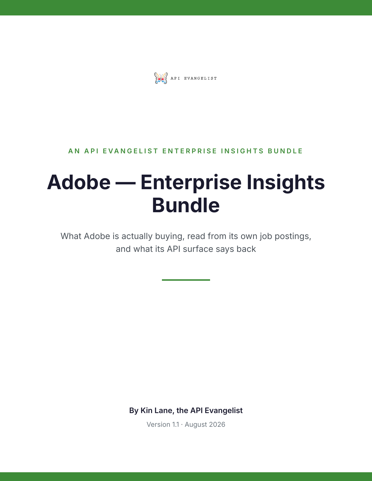 Adobe — Profile Report cover