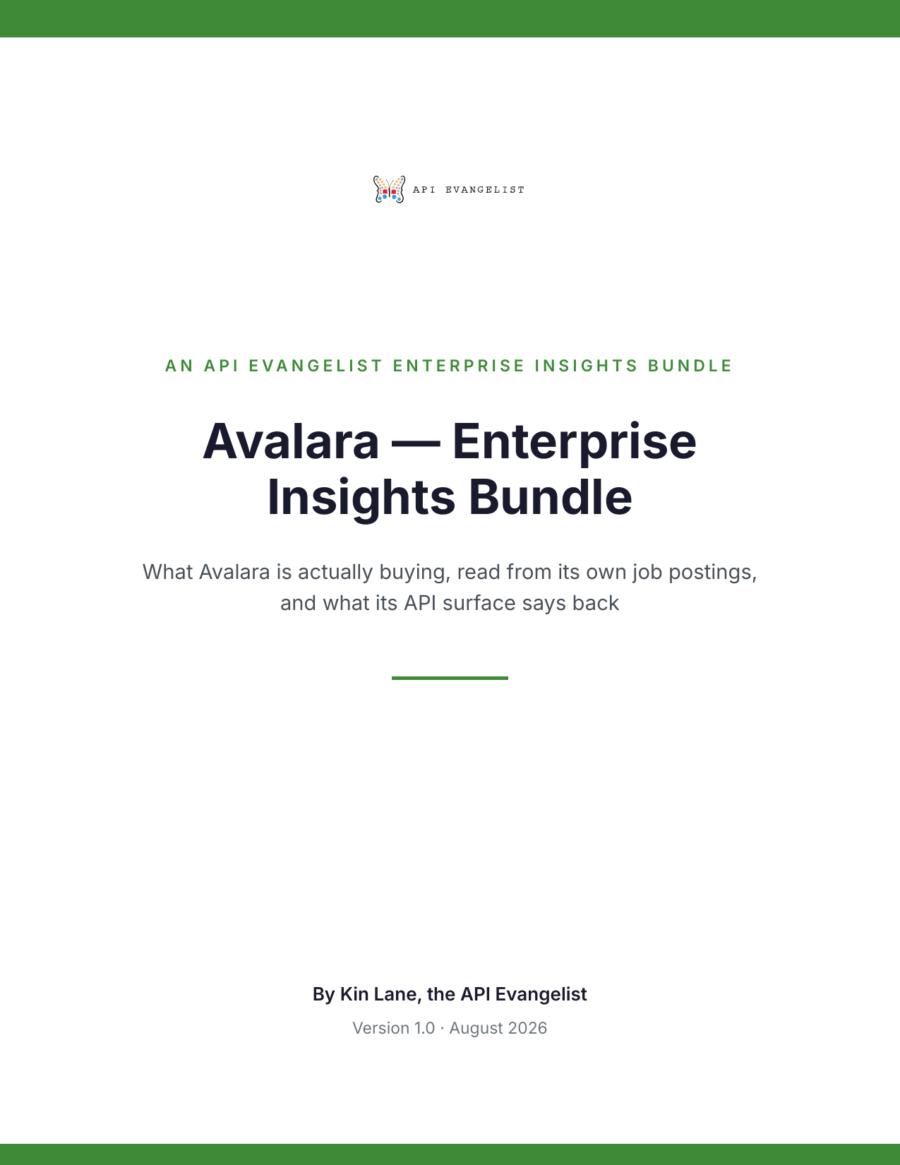 Avalara — Profile Report cover