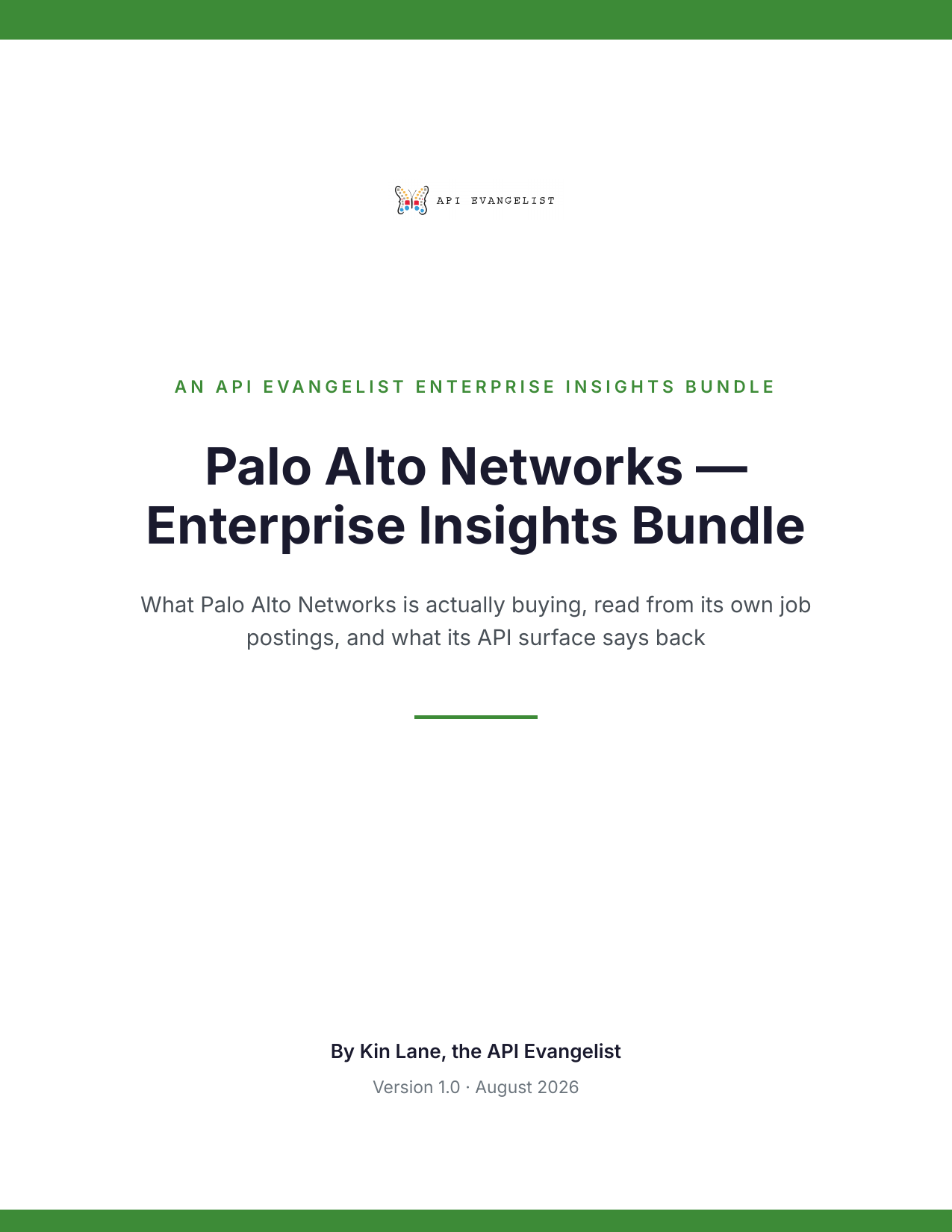 Palo Alto Networks — Profile Report cover