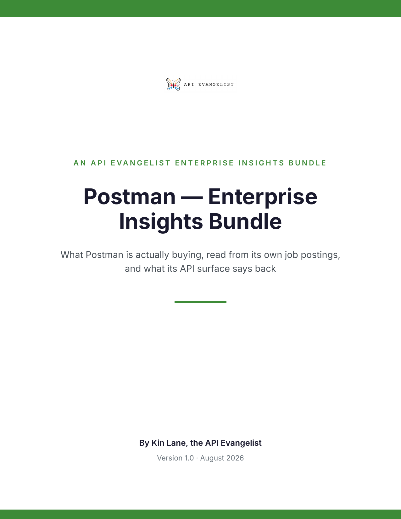 Postman — Profile Report cover