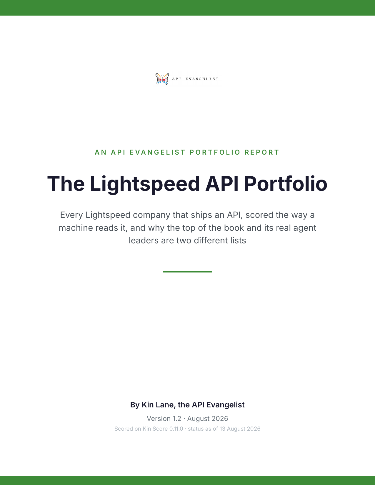 The Lightspeed API Portfolio cover