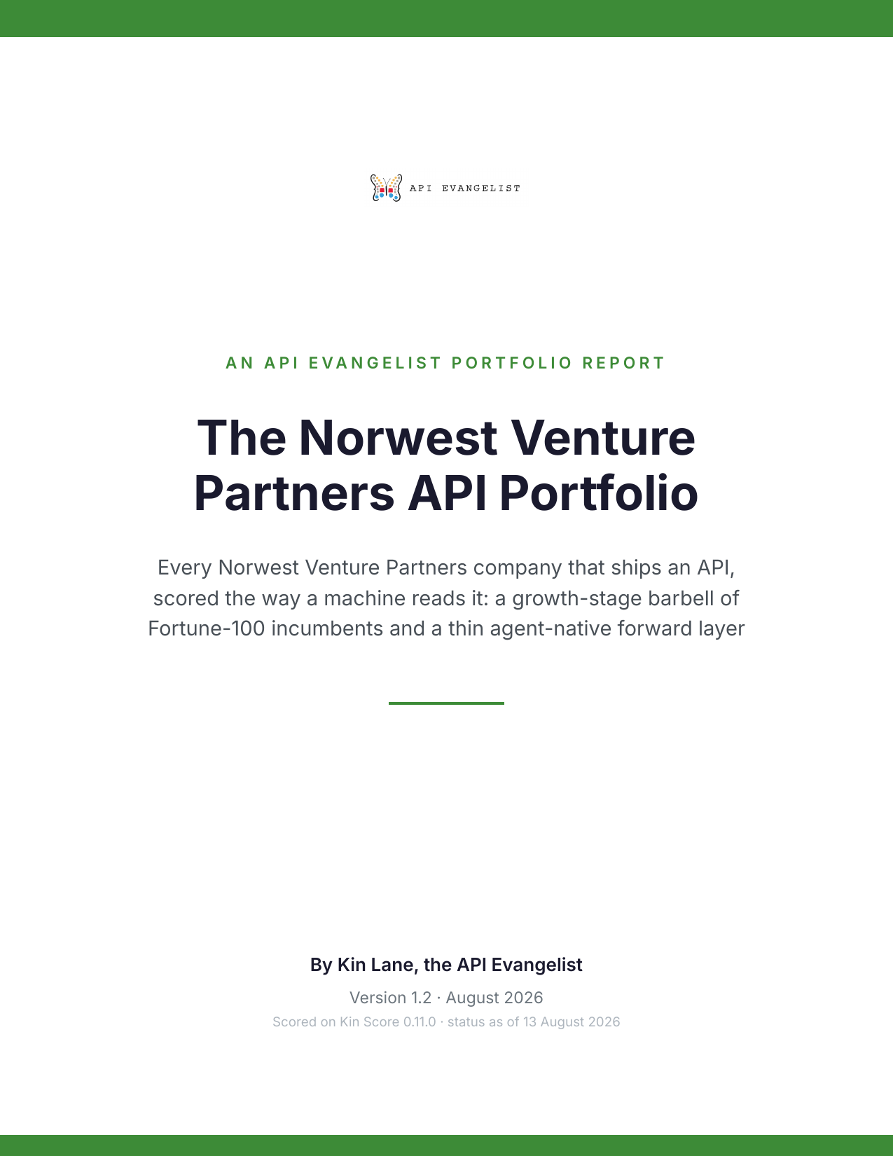 The Norwest Venture Partners API Portfolio cover