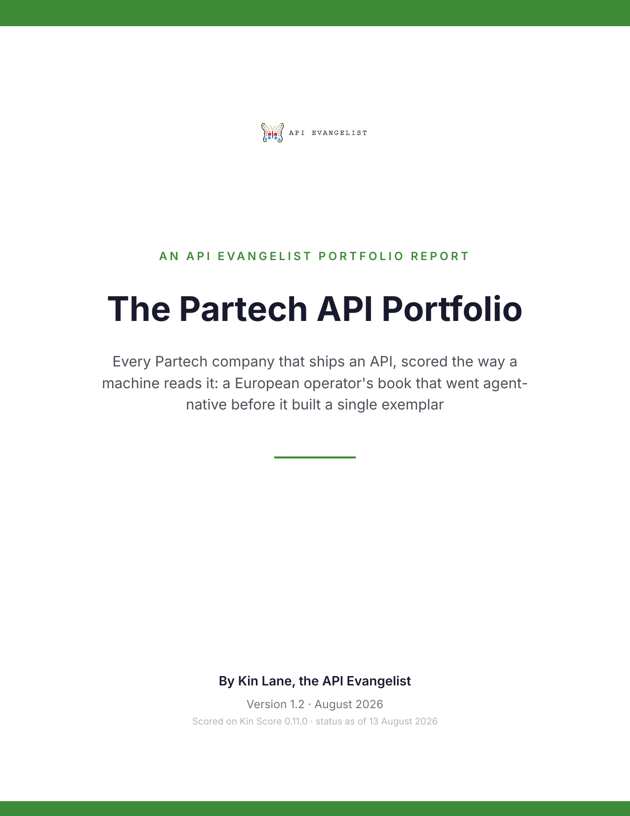 The Partech API Portfolio cover