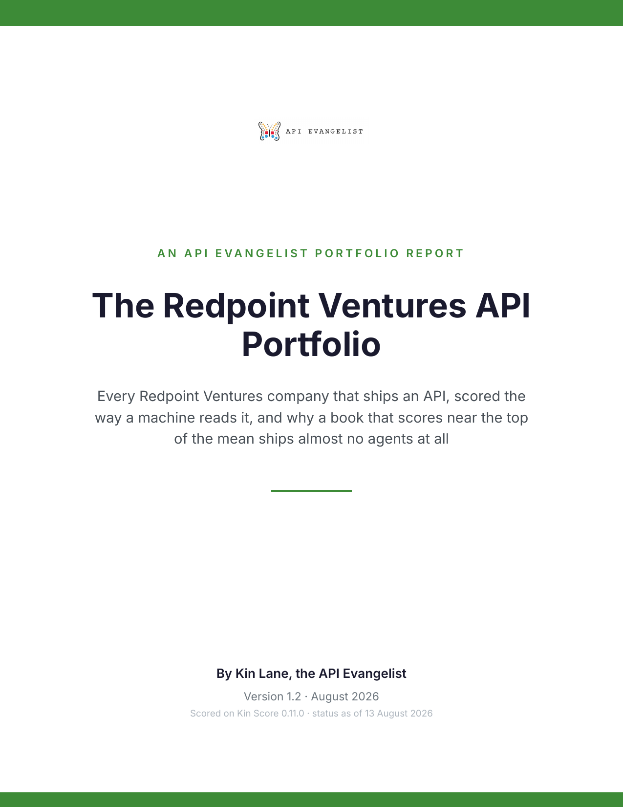 The Redpoint Ventures API Portfolio cover