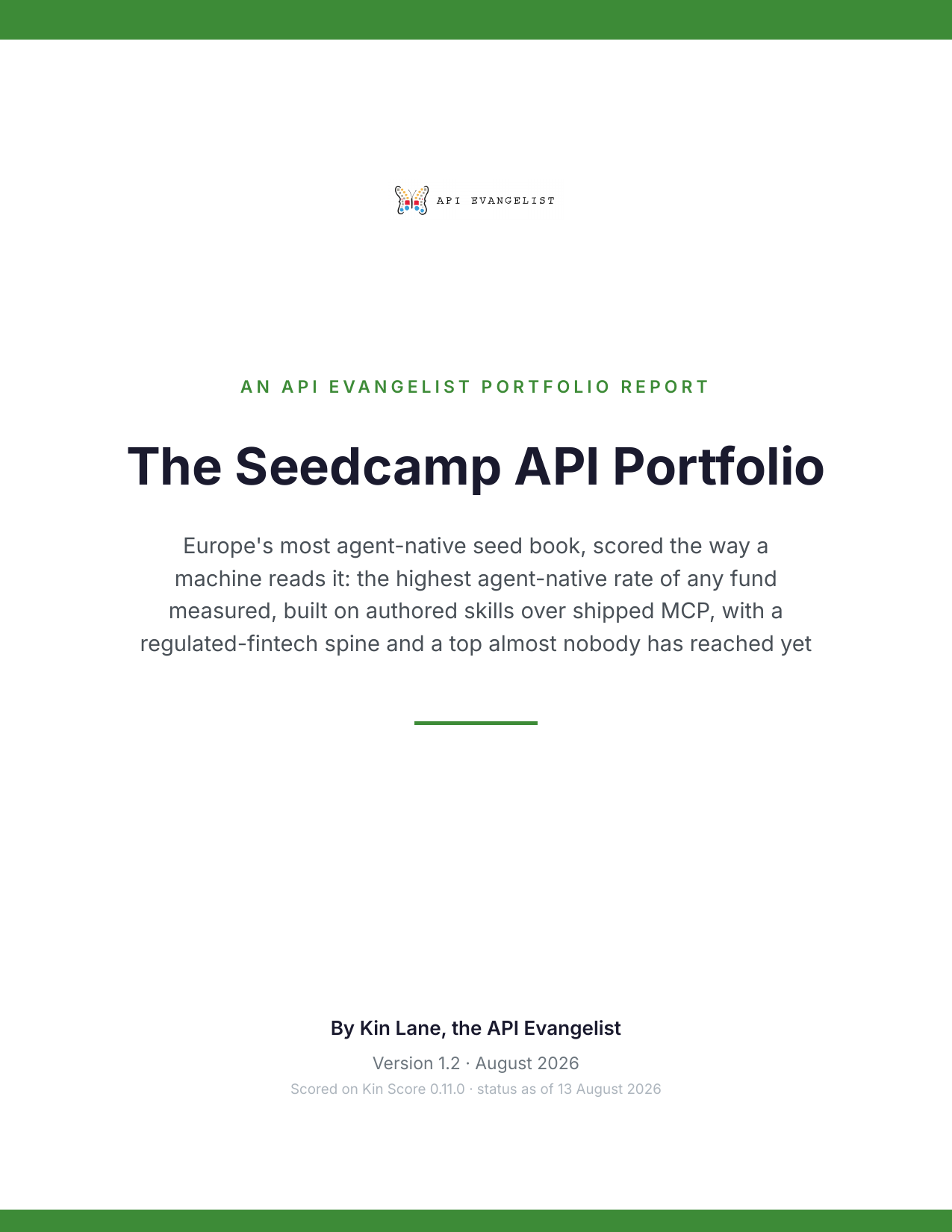 The Seedcamp API Portfolio cover