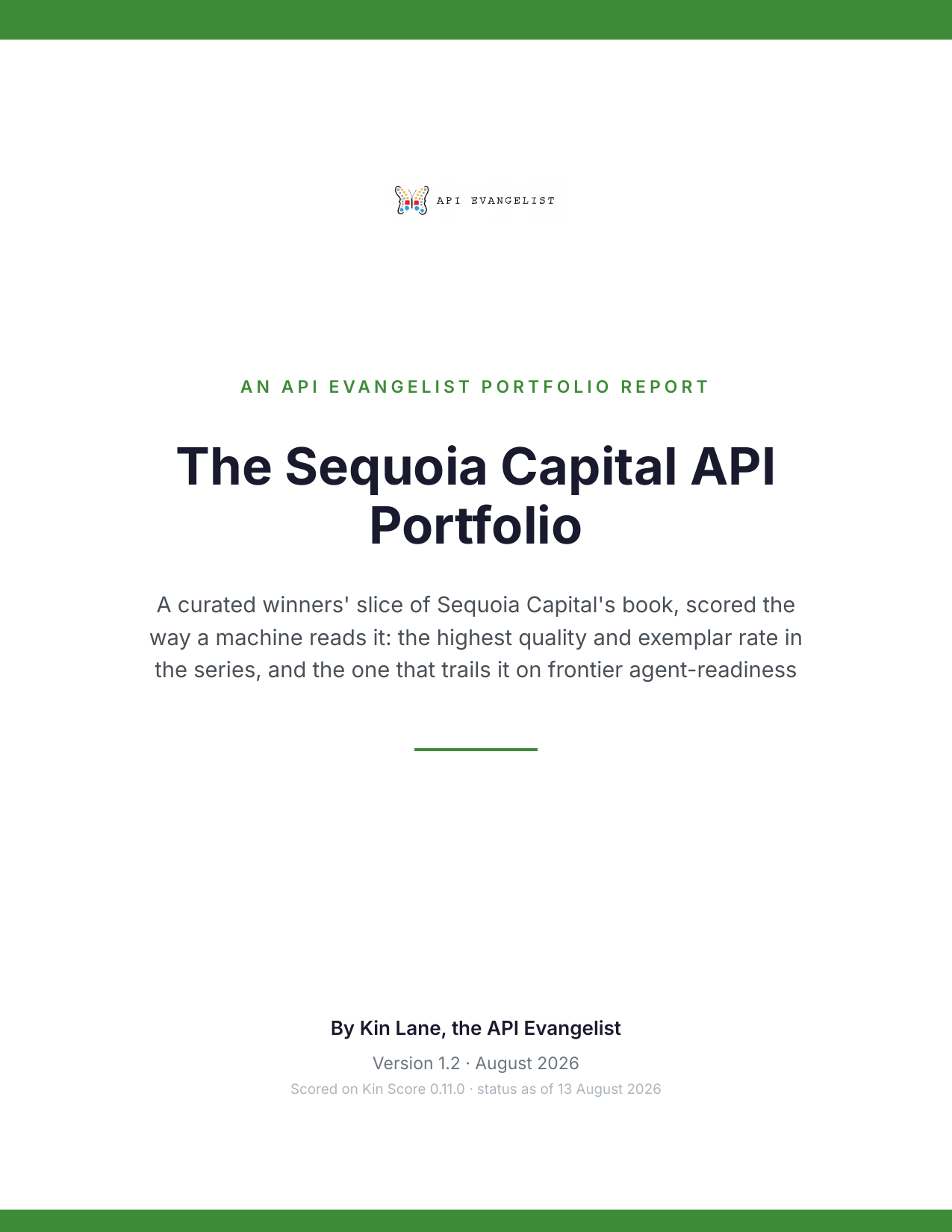 The Sequoia Capital API Portfolio cover