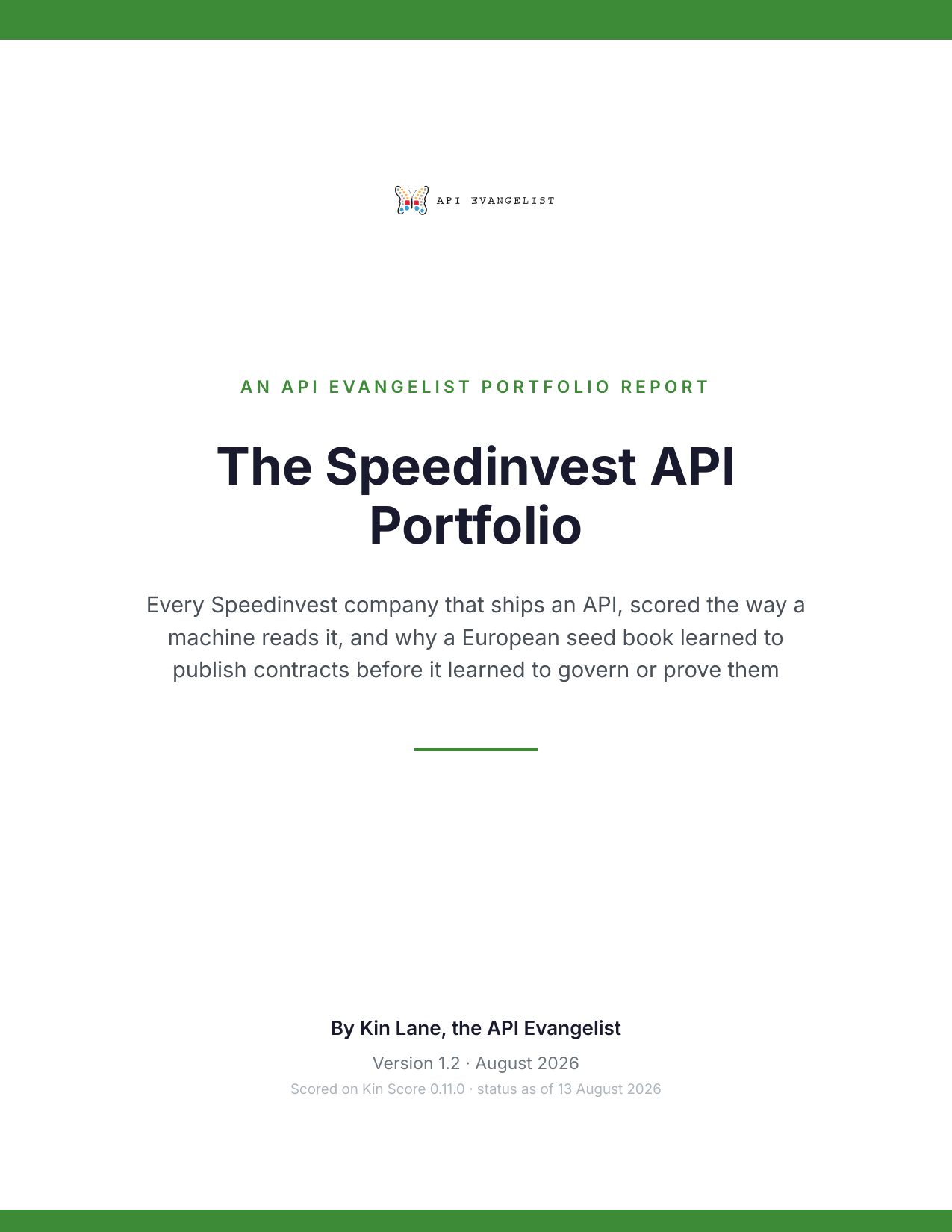 The Speedinvest API Portfolio cover
