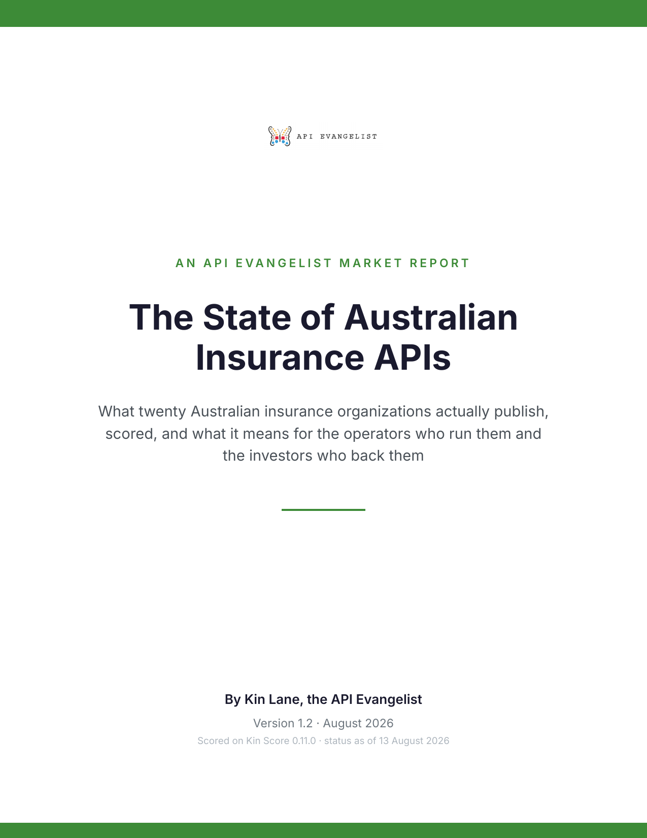 The State of Australian Insurance APIs cover