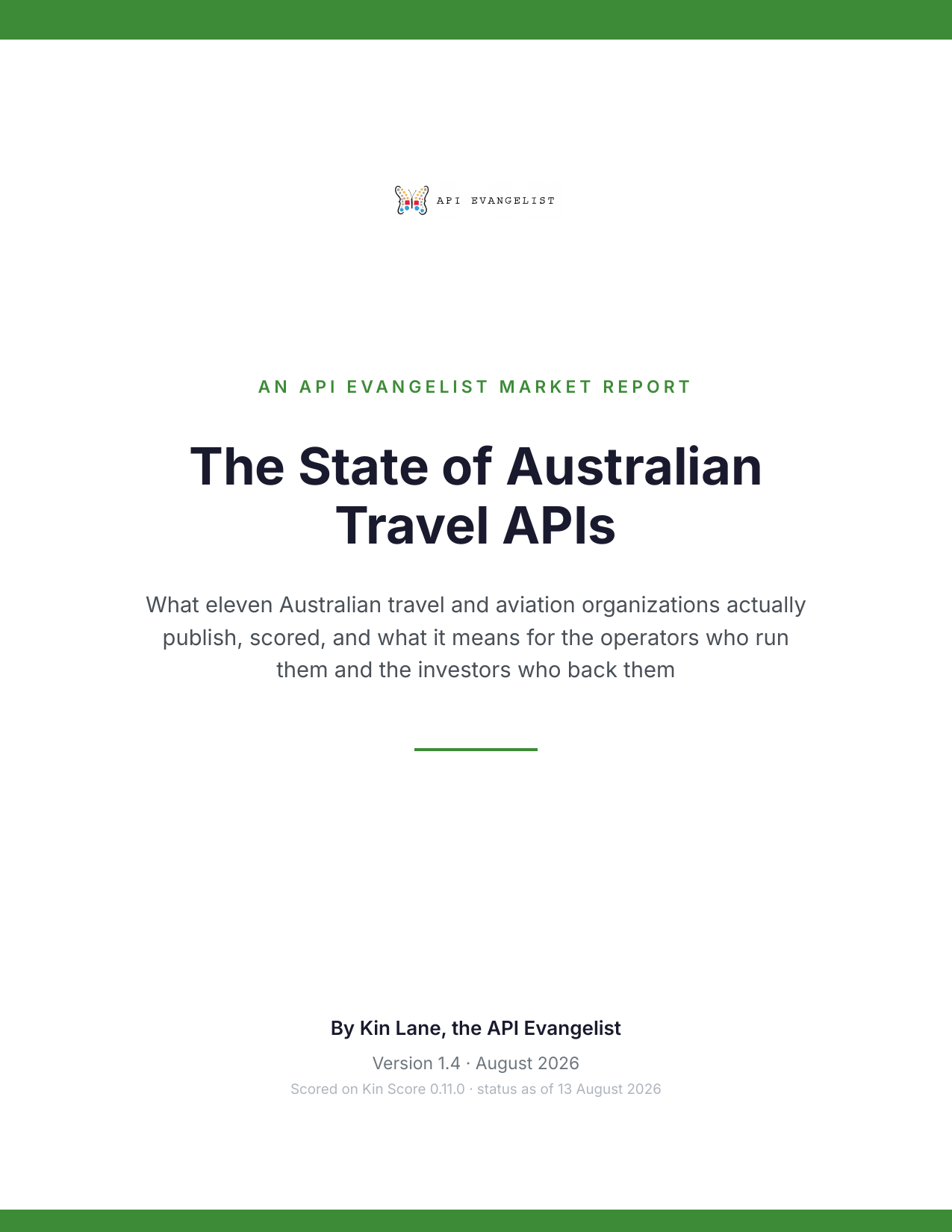 The State of Australian Travel APIs cover