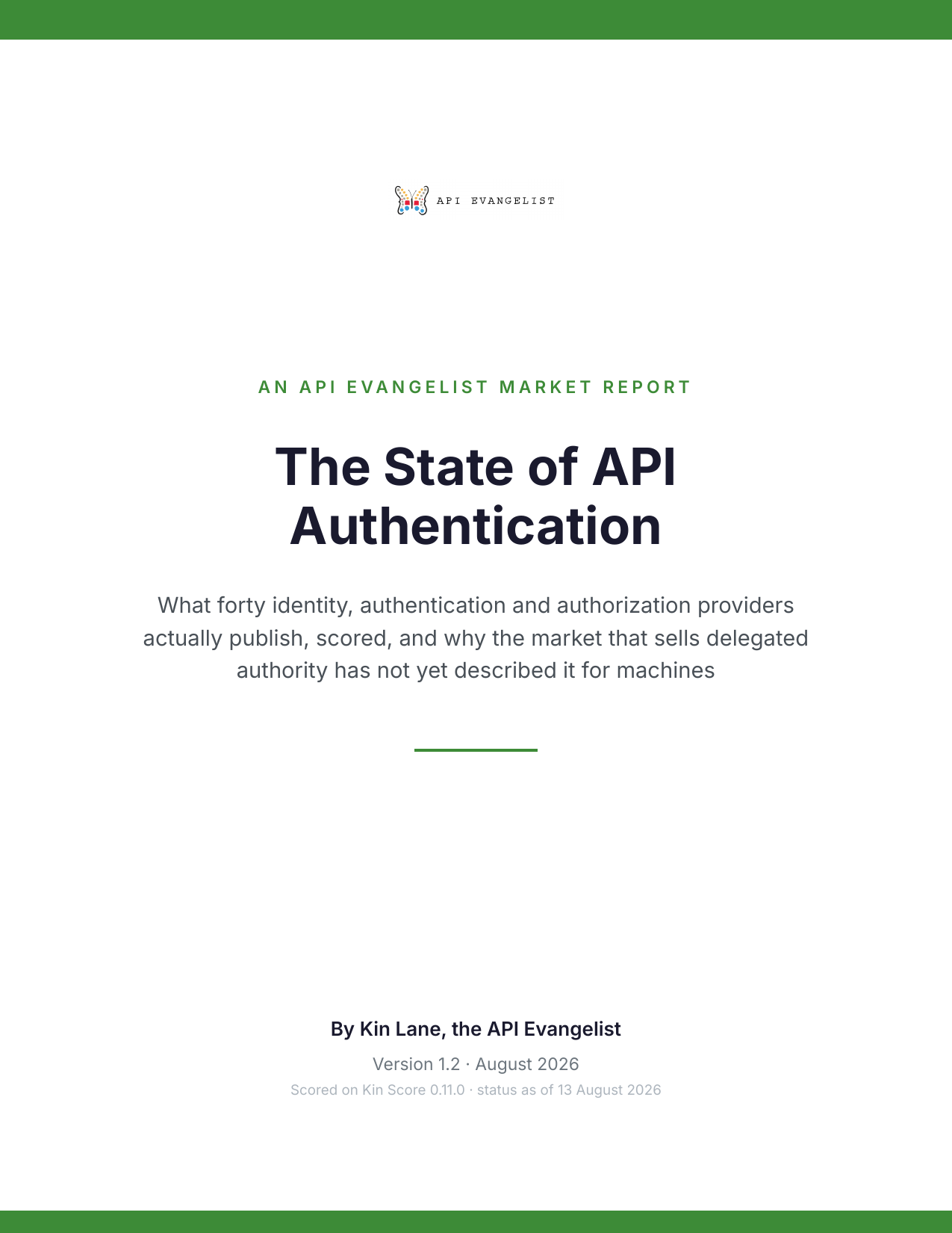 The State of API Authentication cover