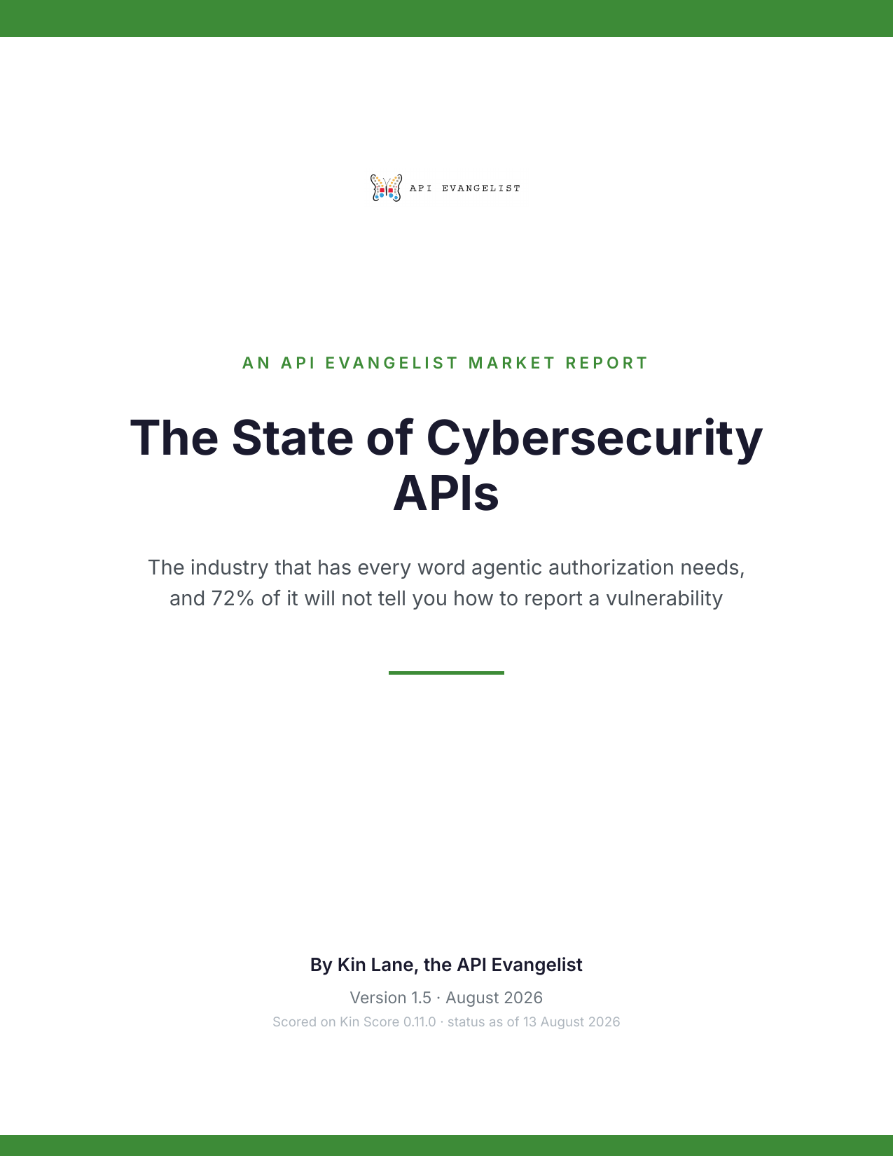 The State of Cybersecurity APIs cover