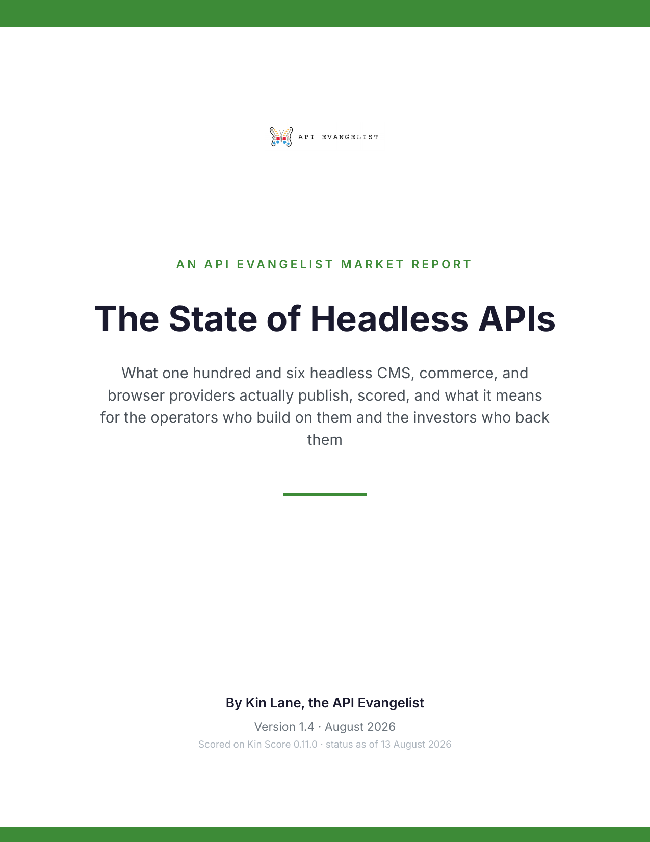 The State of Headless APIs cover