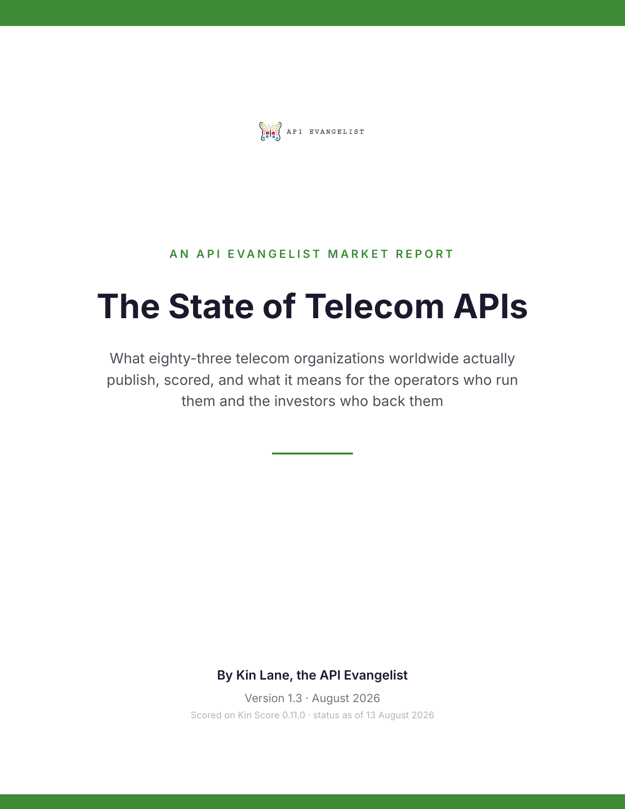 The State of Telecom APIs cover