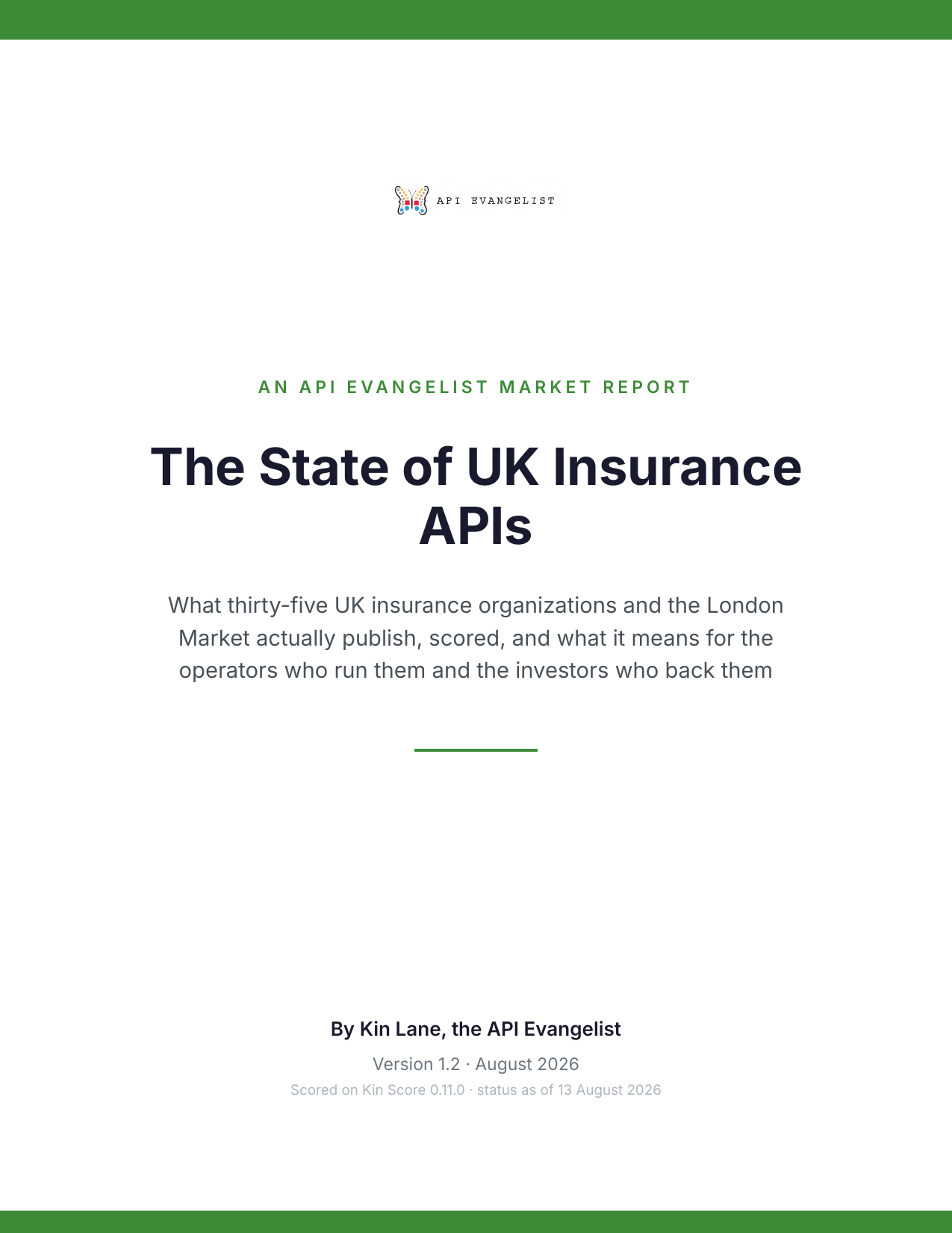 The State of UK Insurance APIs cover