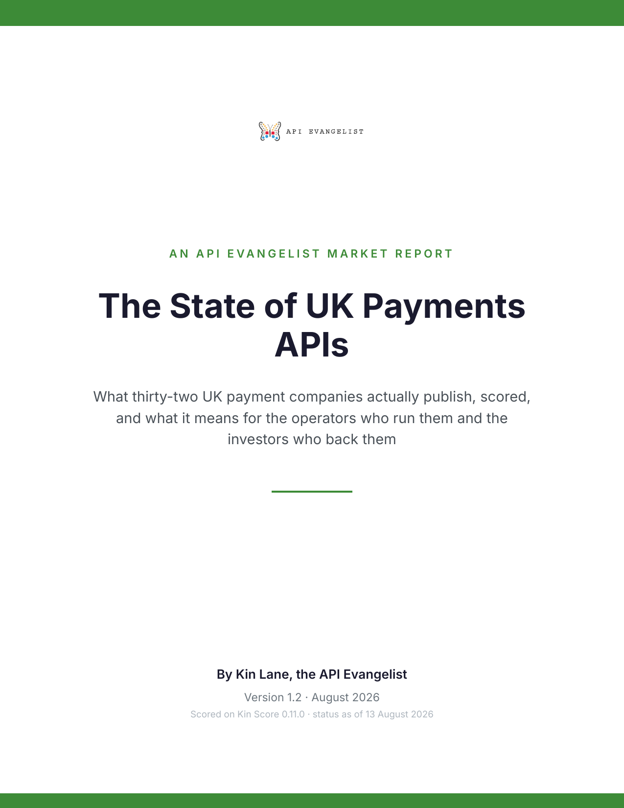The State of UK Payments APIs cover