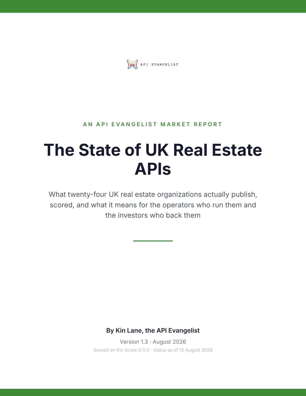 The State of UK Real Estate APIs cover