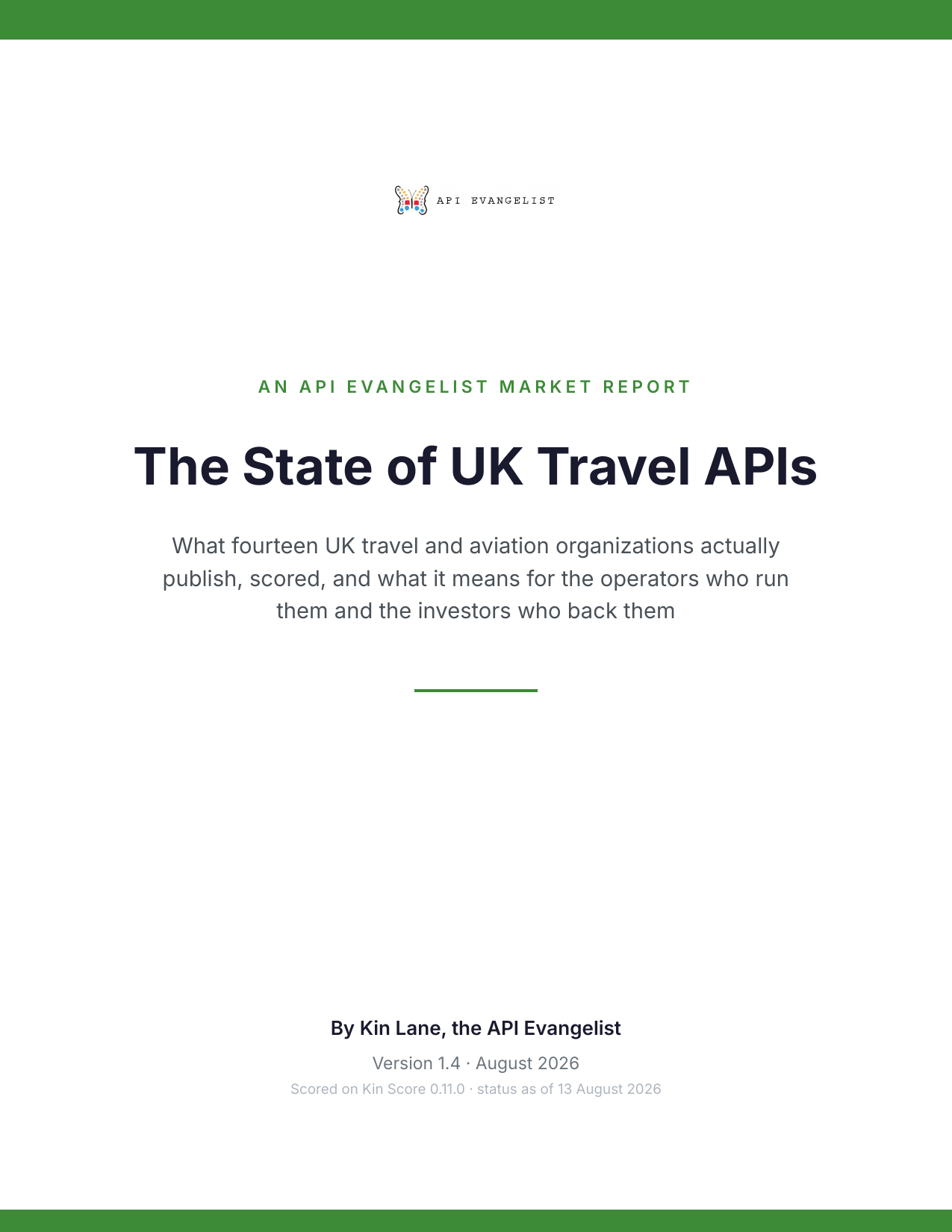 The State of UK Travel APIs cover