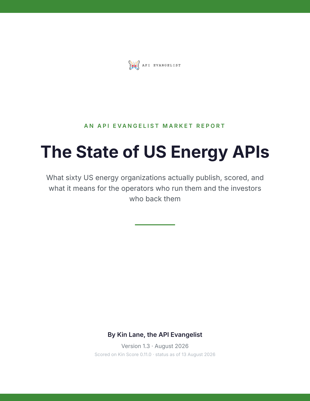 The State of US Energy APIs cover