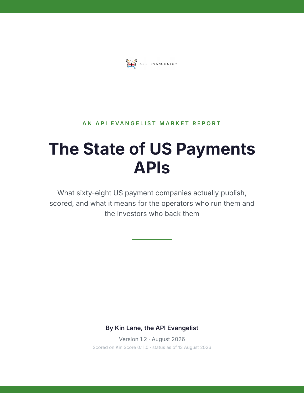 The State of US Payments APIs cover
