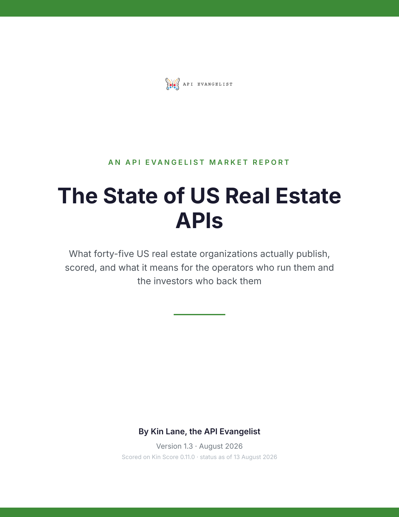 The State of US Real Estate APIs cover