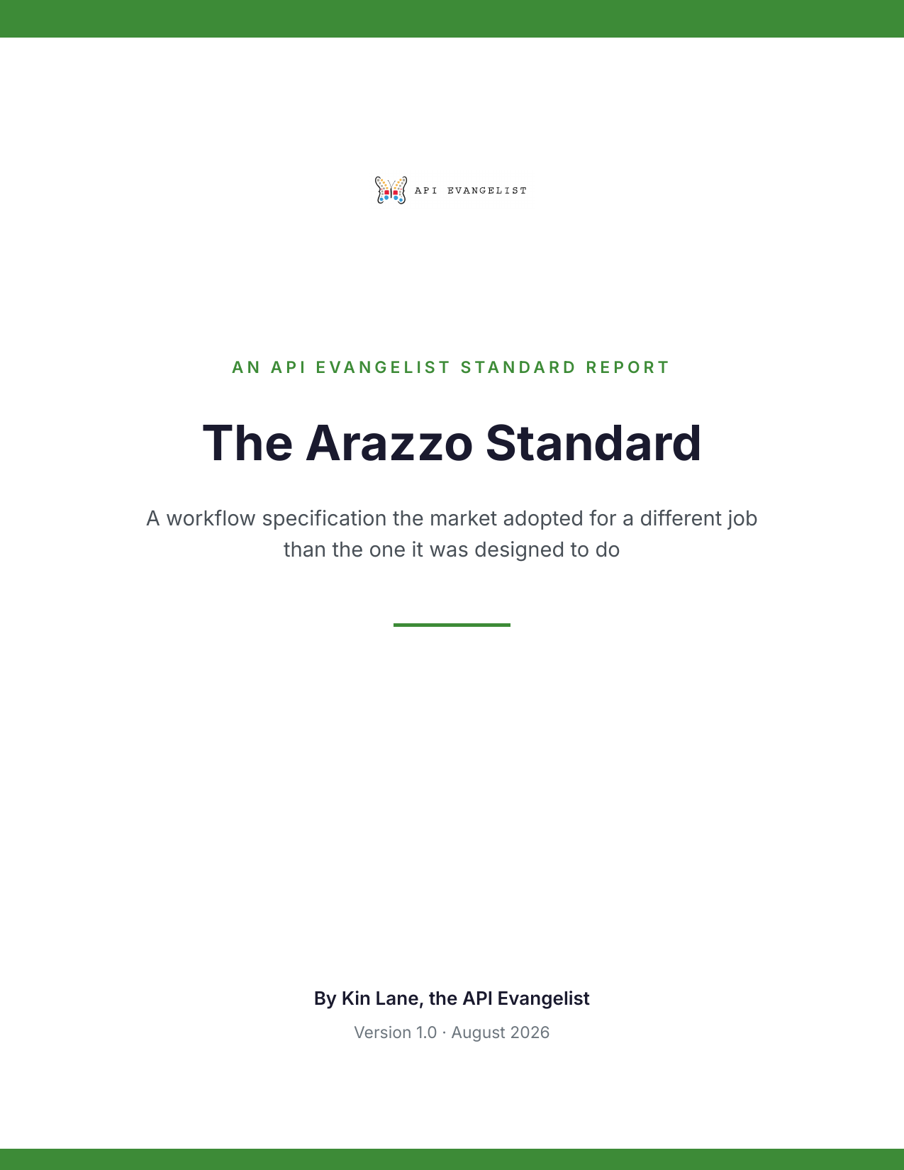 The Arazzo Standard cover
