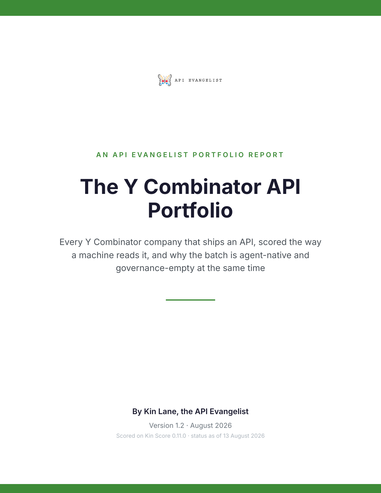 The Y Combinator API Portfolio cover